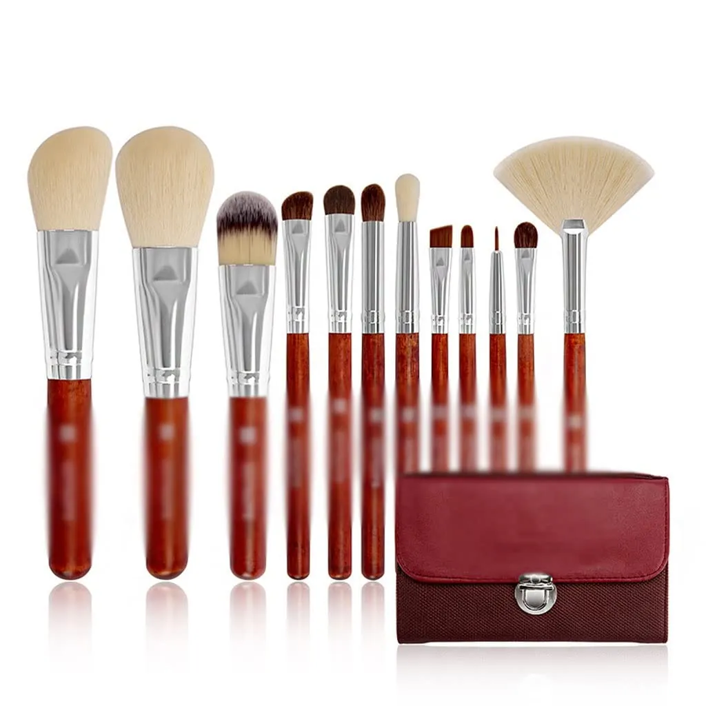 12 Brushes Set Complete Set Of Loose Powder Brushes Beauty Tools Eyeshadow Brushes Set