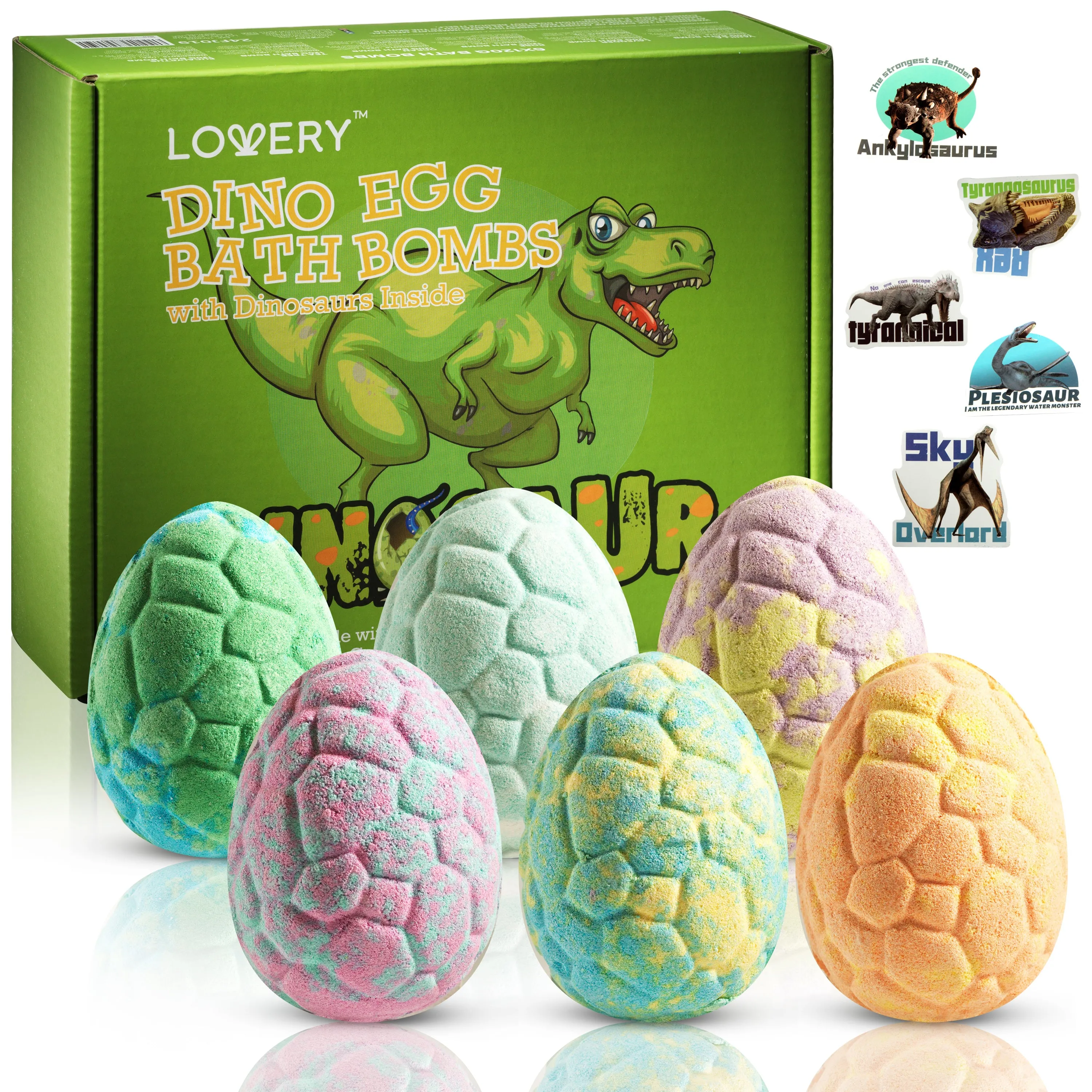 12-Pc. Dinosaur Bath Bombs Gift Set, 6 Bath Bomb Toys with Surprises inside