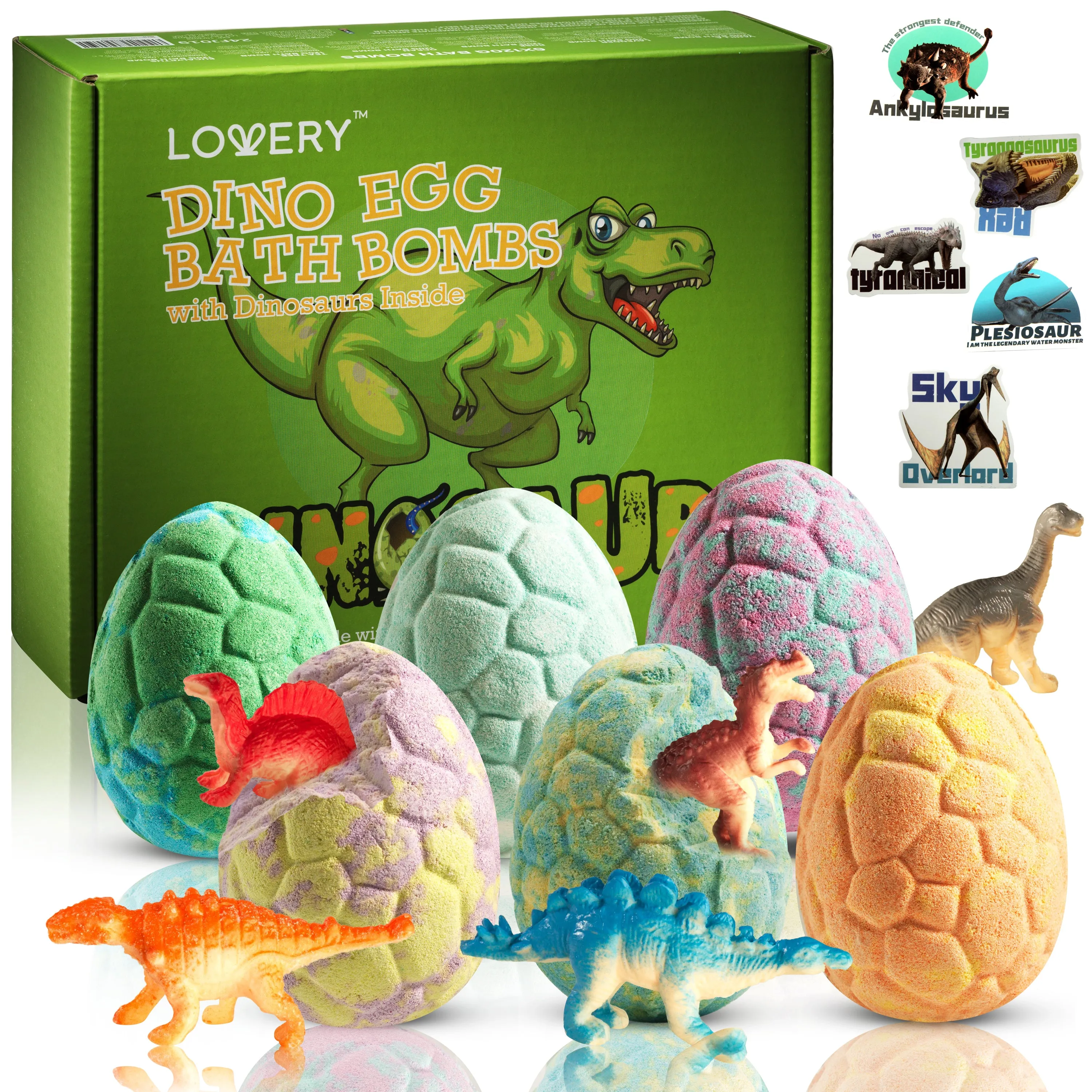 12-Pc. Dinosaur Bath Bombs Gift Set, 6 Bath Bomb Toys with Surprises inside