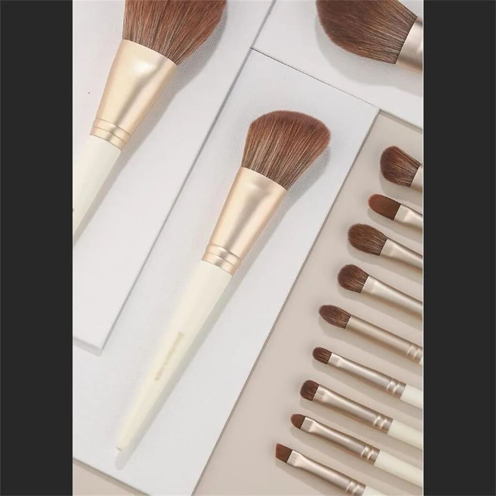 13 Makeup Brushes Loose Powder Brush Blush Highlighter Eyeshadow Brush   Pack(As the picture shows,D)