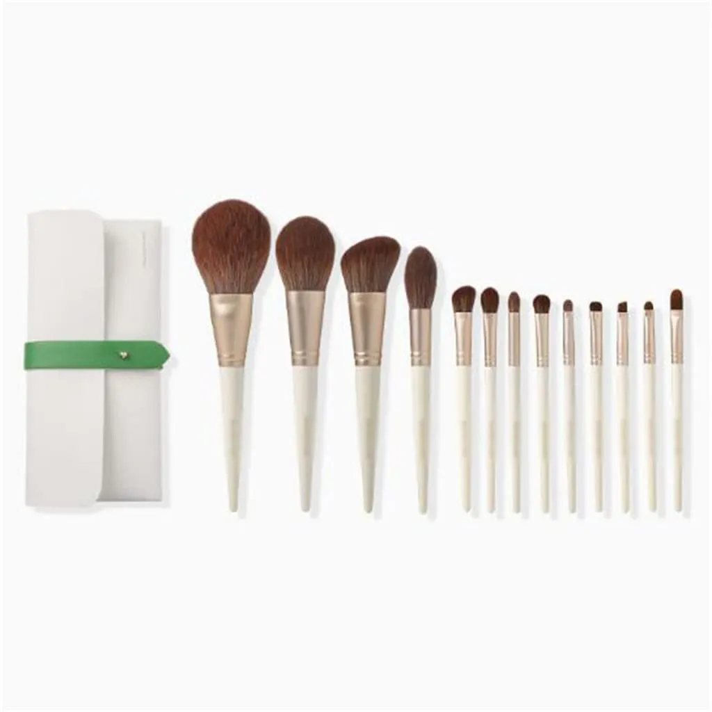 13 Makeup Brushes Loose Powder Brush Blush Highlighter Eyeshadow Brush   Pack(As the picture shows,D)
