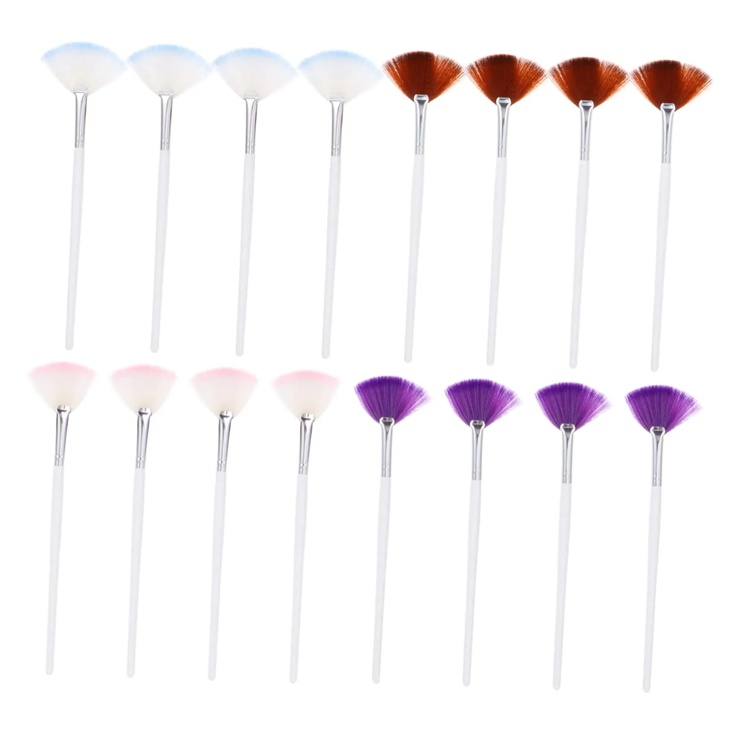 16pcs for Highlighter Loose Powder Long Handle Makeup Applicators Smooth Finish for Daily Professional Use for Teens Festivals Includes Brushes