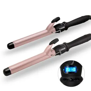 28mm Professional Hair Curlers, wave curling iron, electric curling iron,LCD Display Adjustable Temperature AZ13518