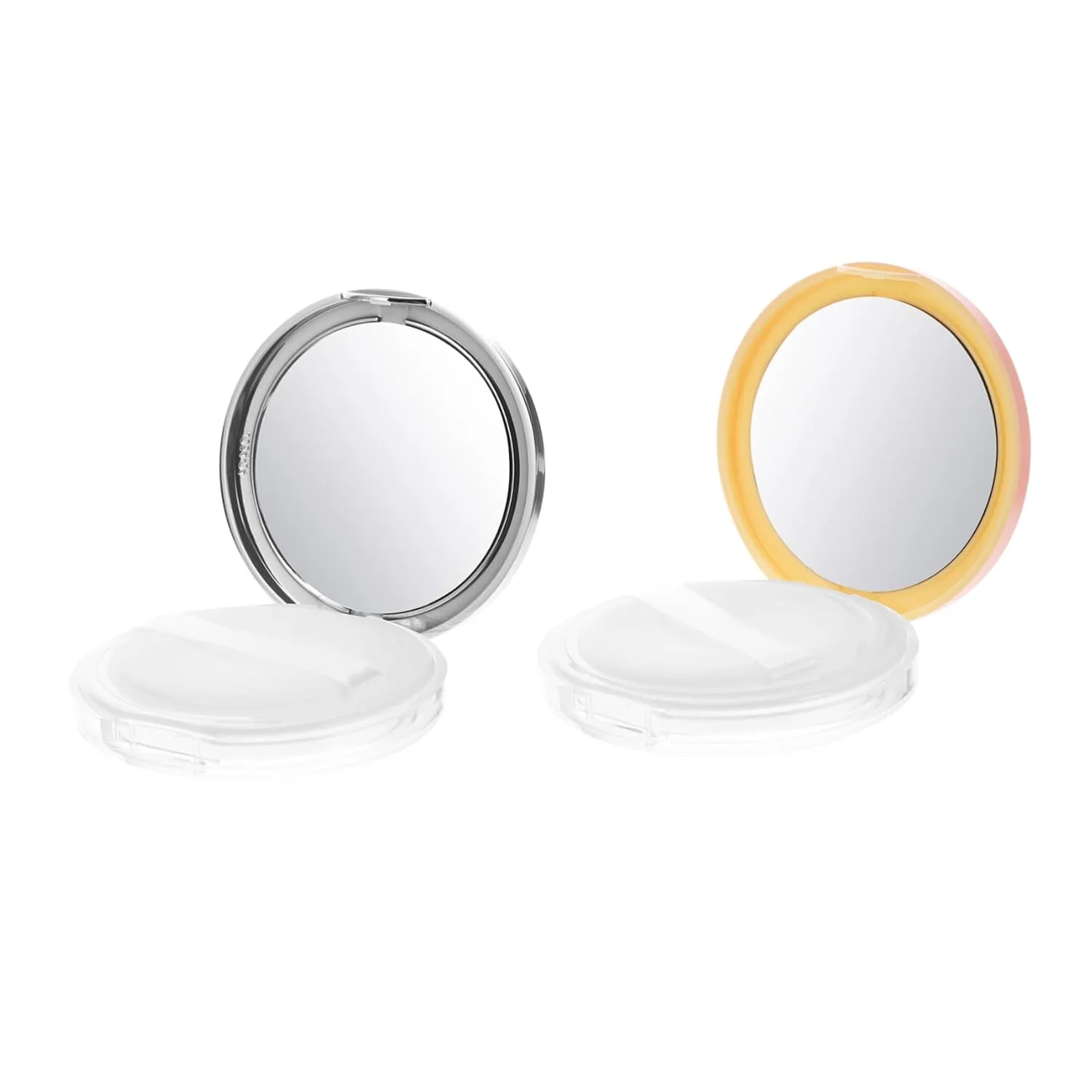 2pcs Empty Powder Case with Puff Versatile Makeup Compact Container for Loose Powder Travel-friendly Sifter for Even Application Random Colors