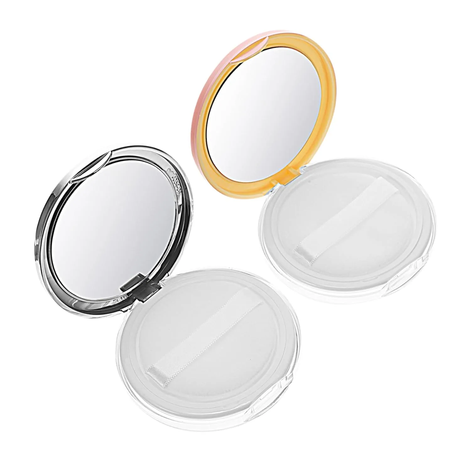 2pcs Loose Powder Case for Travel Compact Storage for Cosmetics Creams and Balms for Daily Use Go