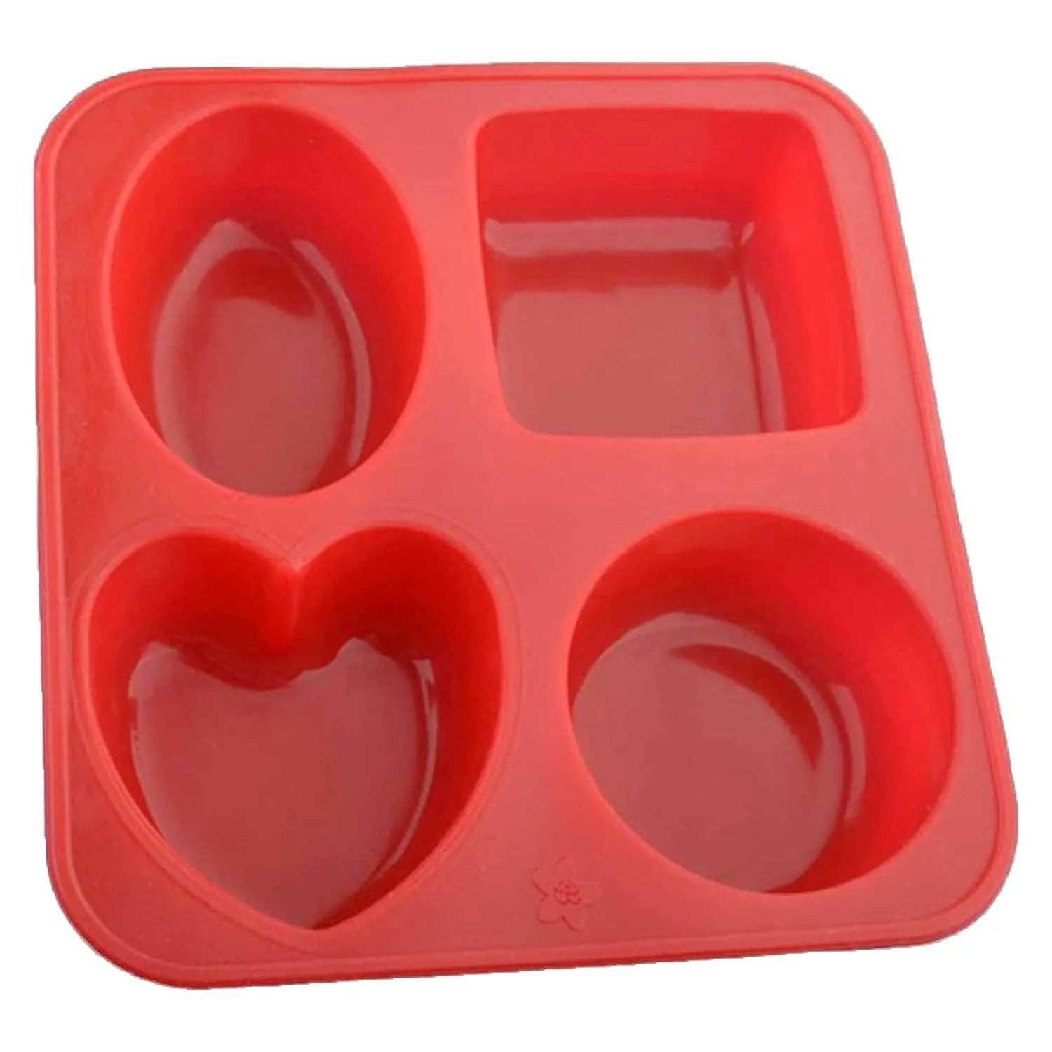 3D Circle Square Oval and Heart Shape Soap Mould Multicolor Plaster Crafts Home Decor Weight 120g Approx