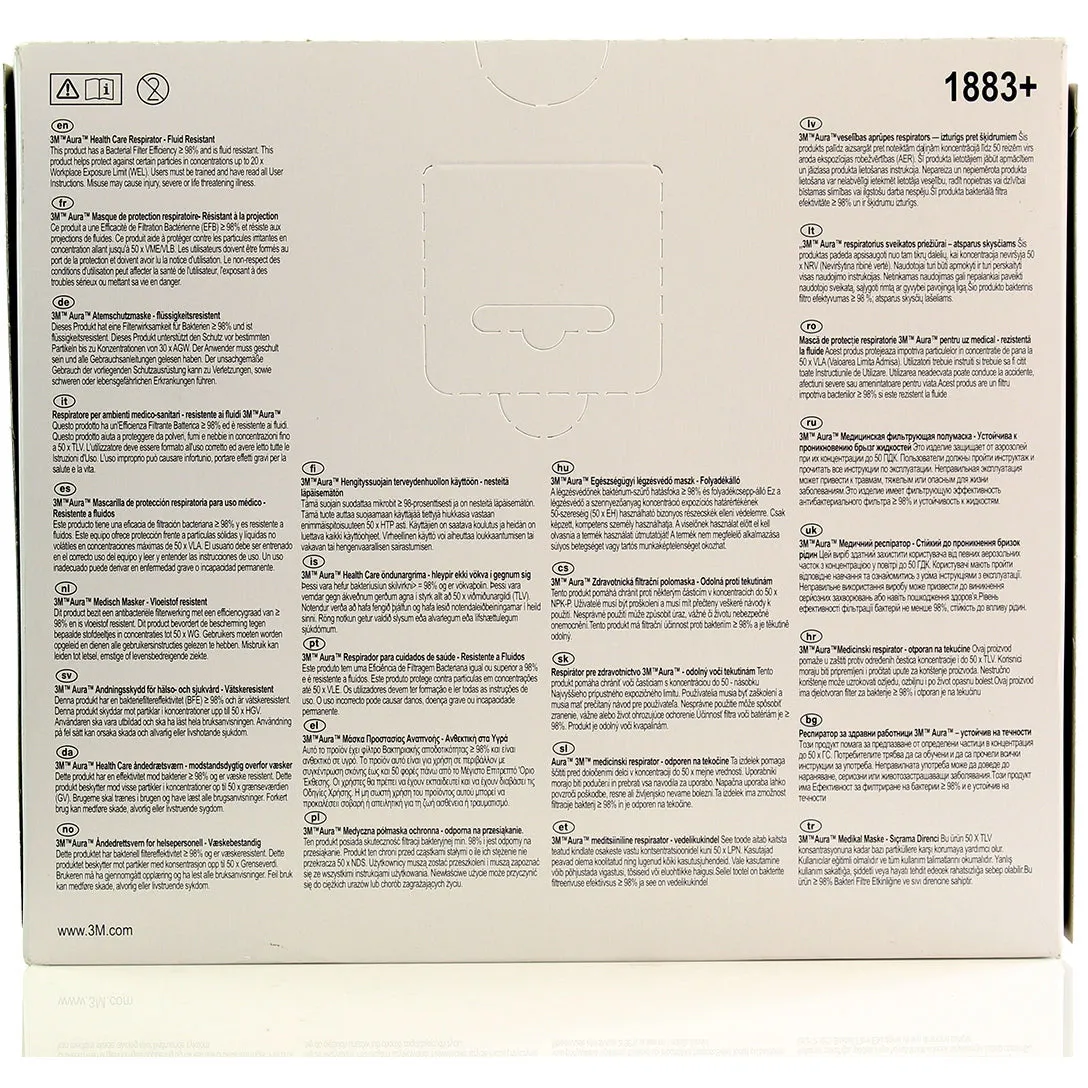 3M™ Aura™ Disposable FFP3 Healthcare Respirator - Type IIR
