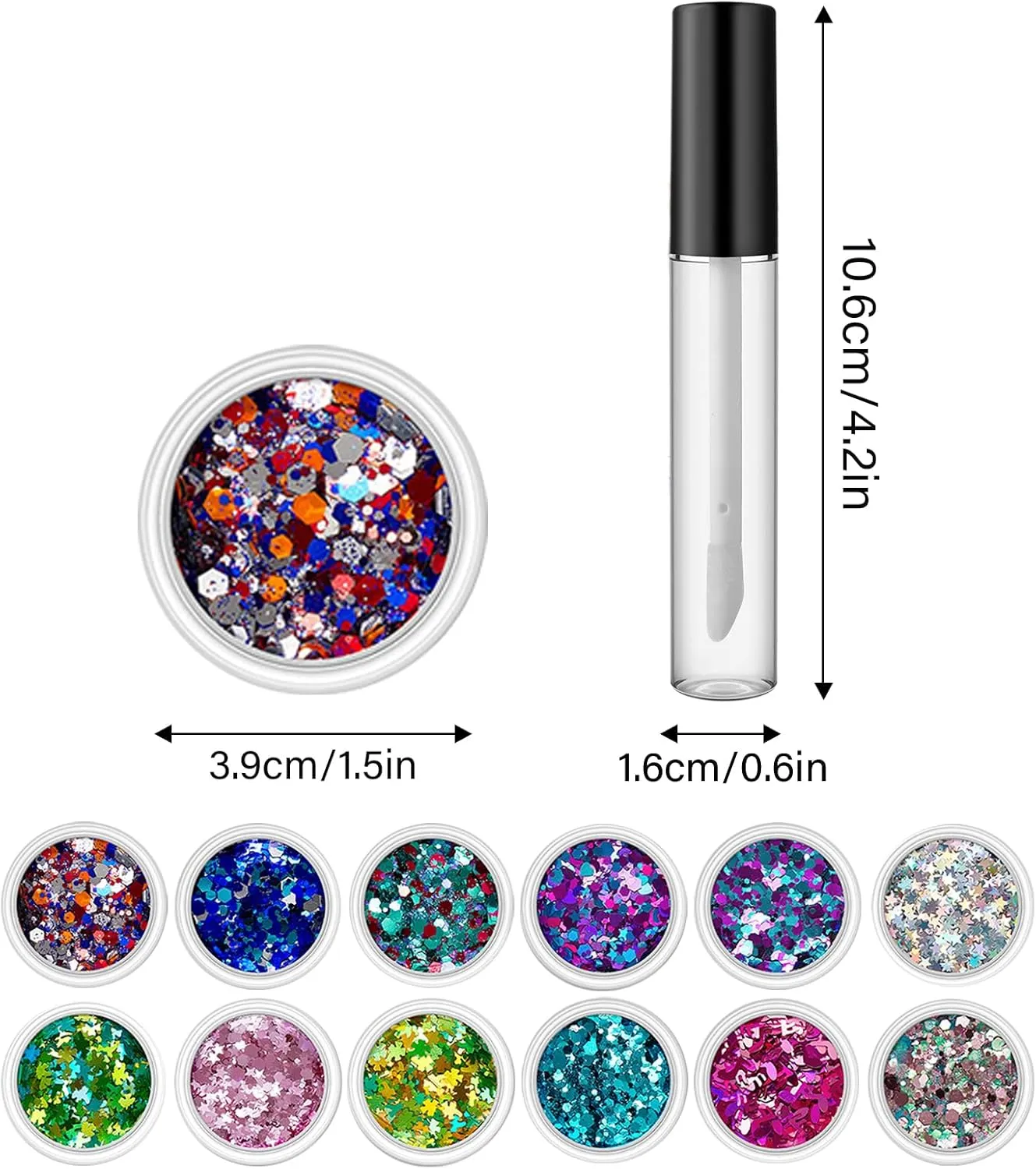 4 Box Festival Sequins Powder Fantasy Cosmetic Face Body Eye Hair Nails Art Loose for Festival