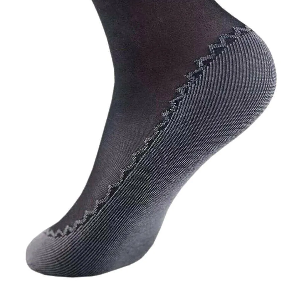 5 Pairs Womens Anti-Slip Ankle High Silky Socks Thin Sheer Short Socks
