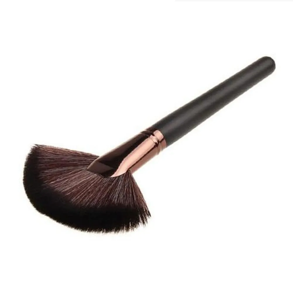 5 pcs Sector Shape Loose Powder Brushes Professional Make Up Blush Brush Tool (Blue)