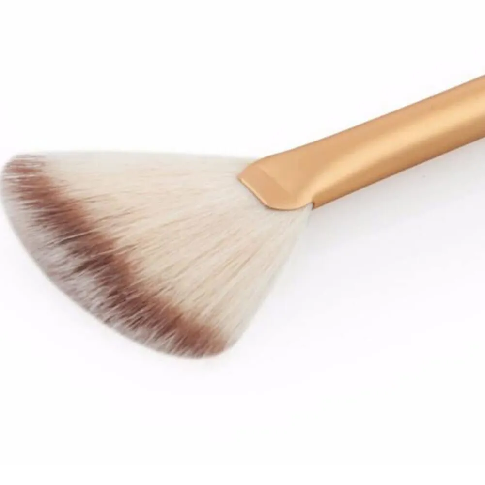 5 pcs Sector Shape Loose Powder Brushes Professional Make Up Blush Brush Tool (Blue)