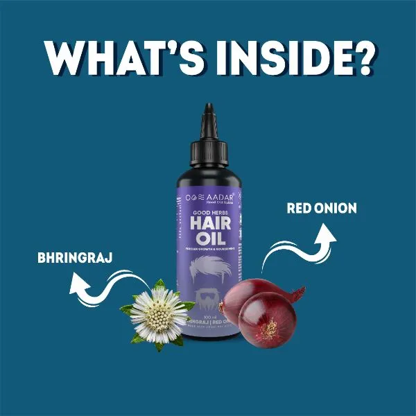AADAR Ayurveda Good Herbs Onion Hair Oil  (Hair Repair & Nourishment ) <br> (100 ml)