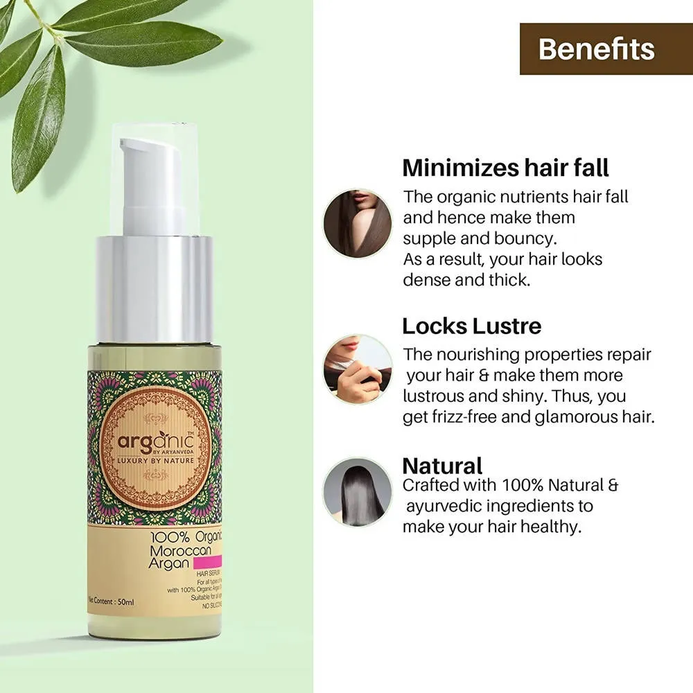 Aaryanveda Arganic Organic Moroccan Argan Hair Serum