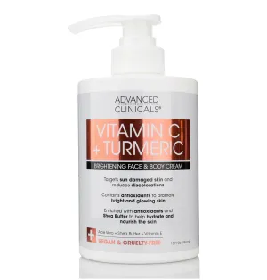 ADVANCED CLINICALS VITAMIN   TURMERIC BODY CREAM