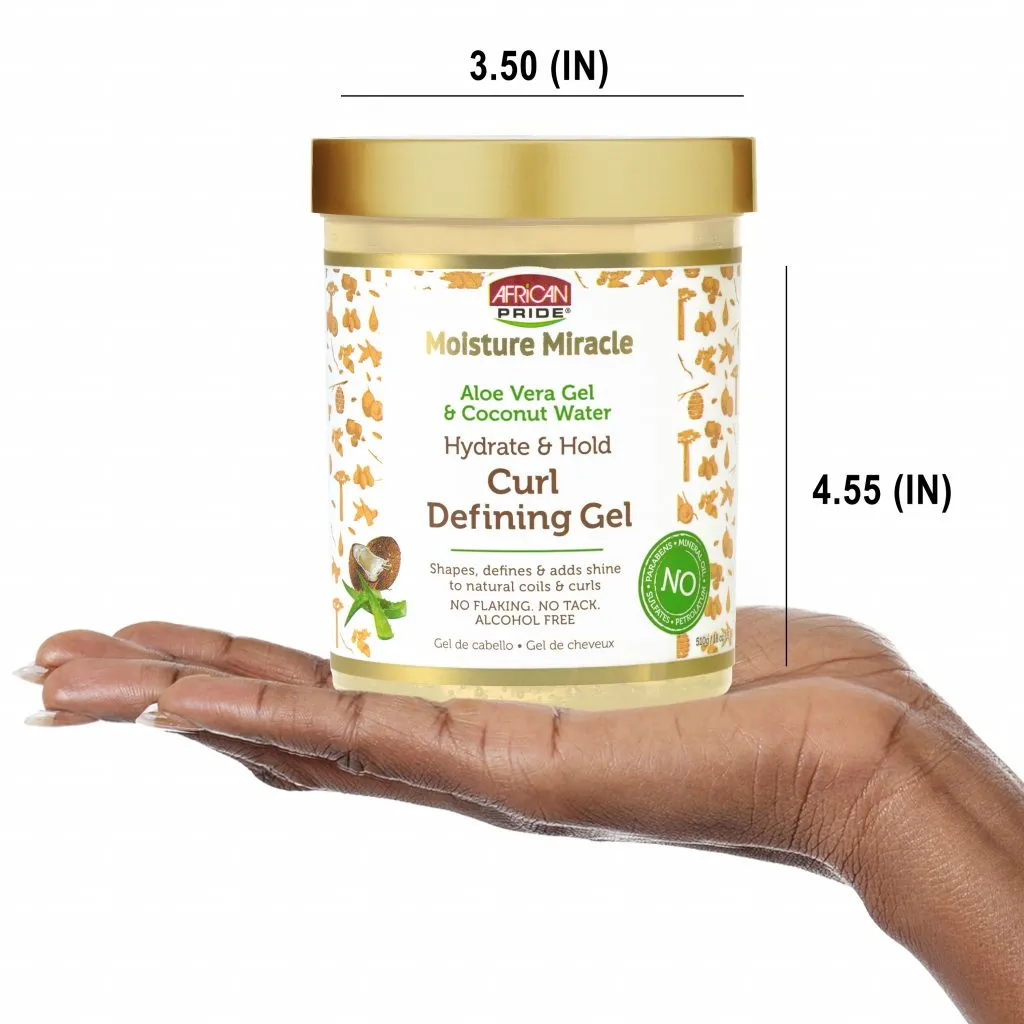 African Pride Moisture Miracle Aloe And Coconut Water Curl Defining Gel 510g