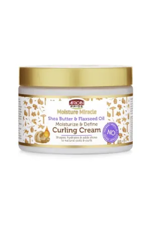African Pride Moisture Miracle Shea Butter and Flaxseed Oil Curling Cream 12 oz