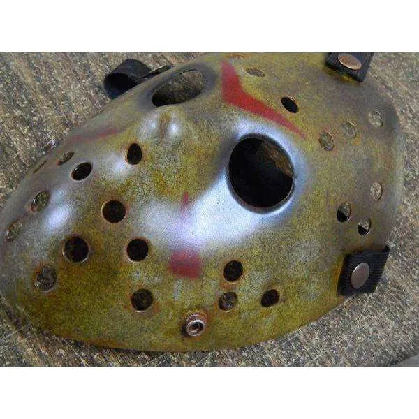 Aged Dark Friday the 13th Jason Voorhees Hockey Mask