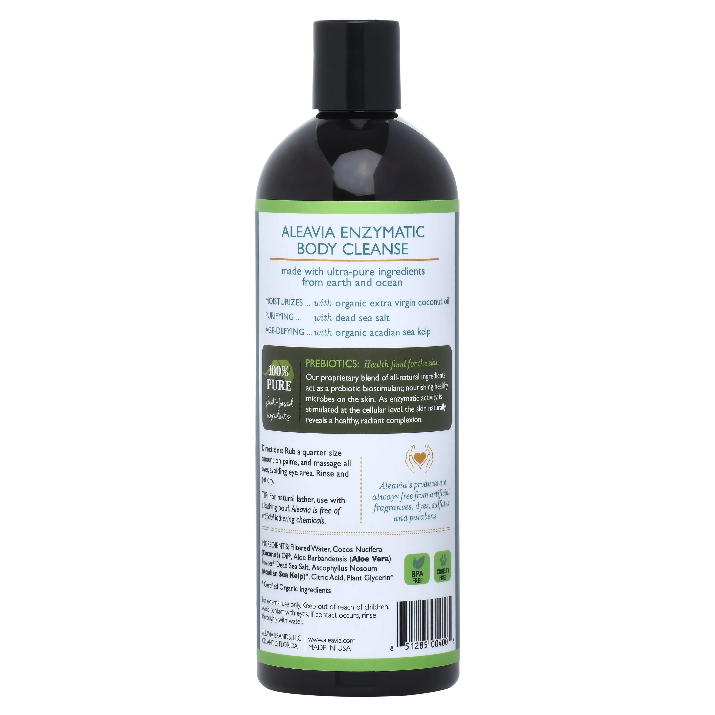 Aleavia Enzymatic Body Cleanse | Prebiotic Body Wash