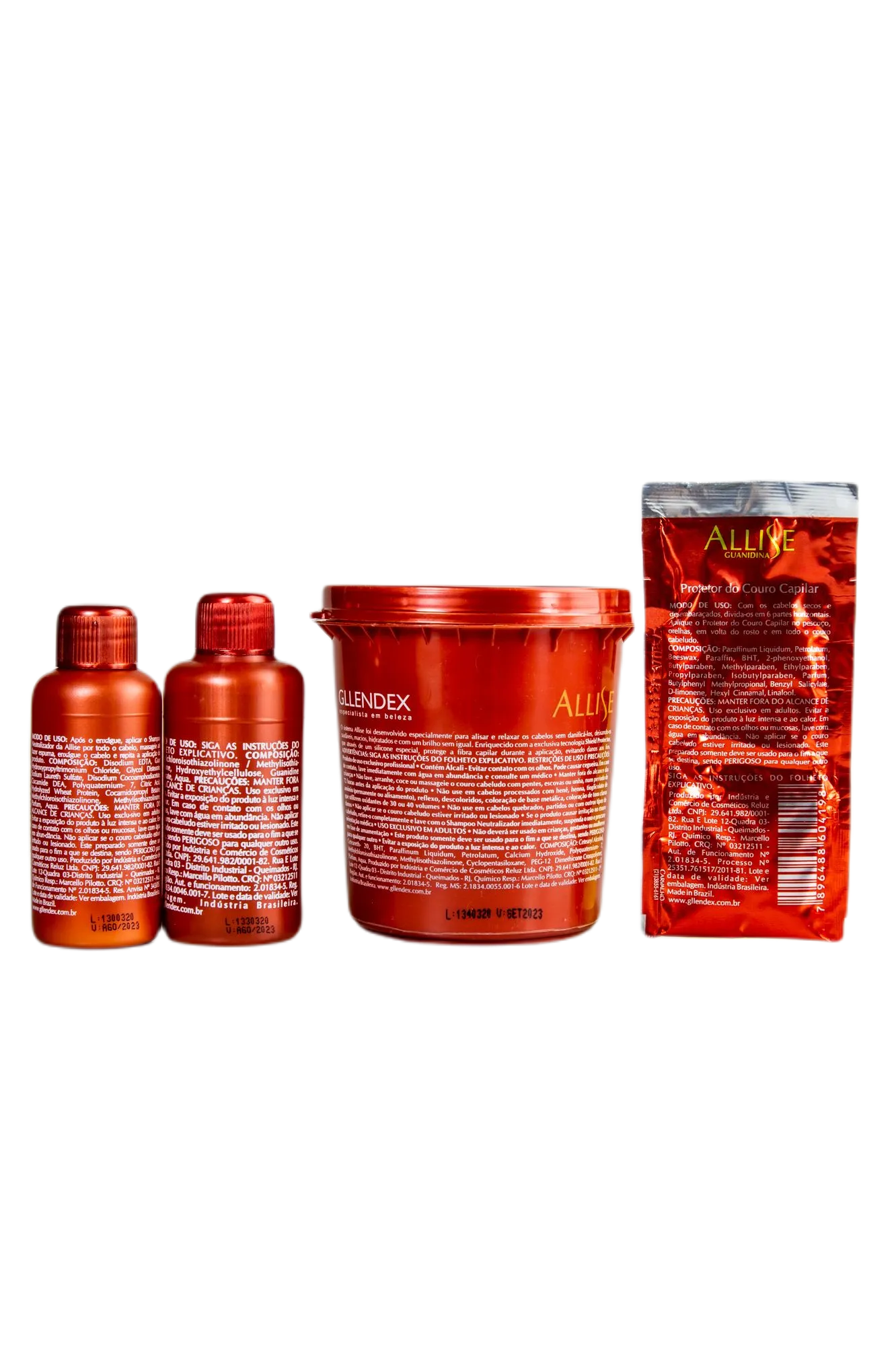 Allise Guanidine Relax Straightening Hydration Protection Kit 4 Prod. - Gllendex