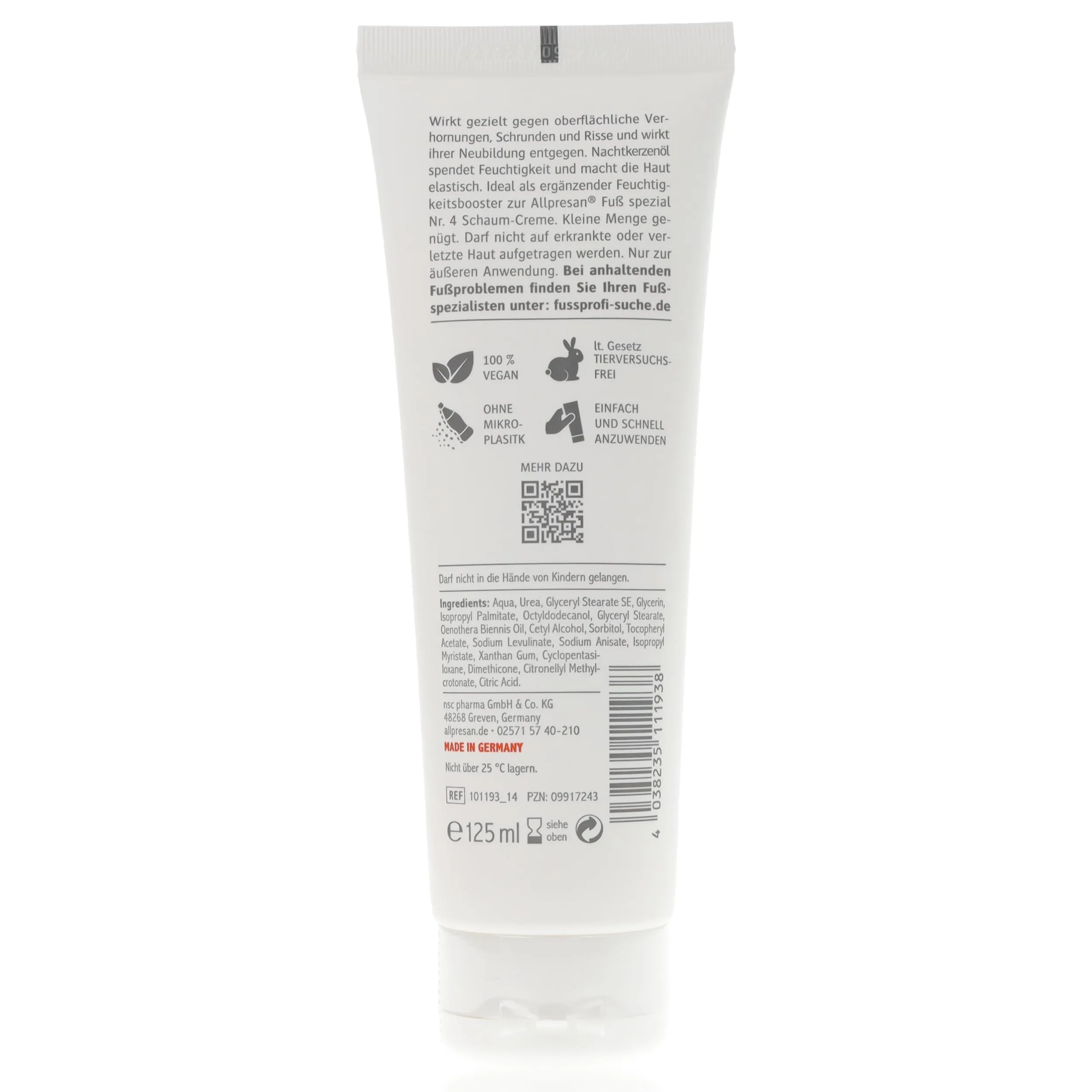 Allpresan foot special No. 4 lipid ointment against calluses and cracks - foot ointment for daily care of callused feet - 125 ml (3) 3
