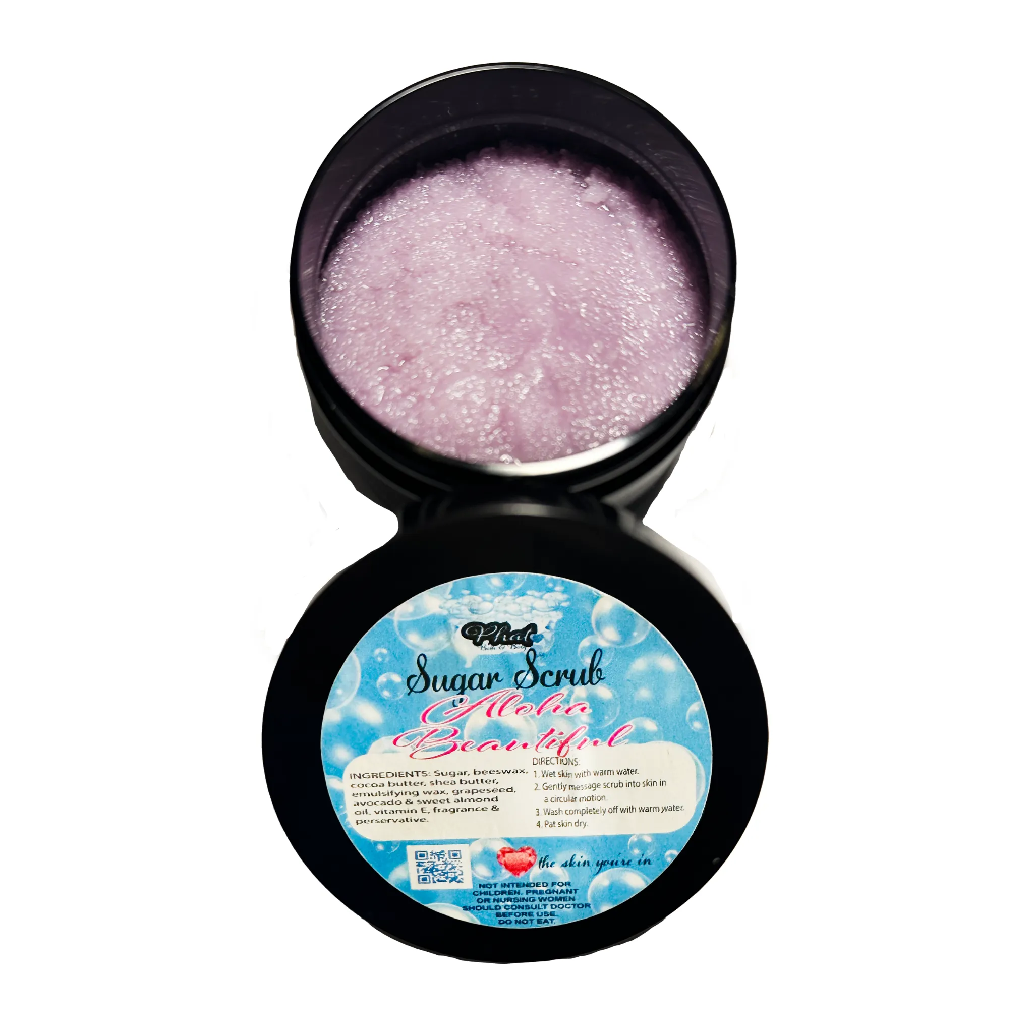 Aloha Beautiful Whipped Shea Sugar Scrub Cocoa Butter Maui Mist 4 oz