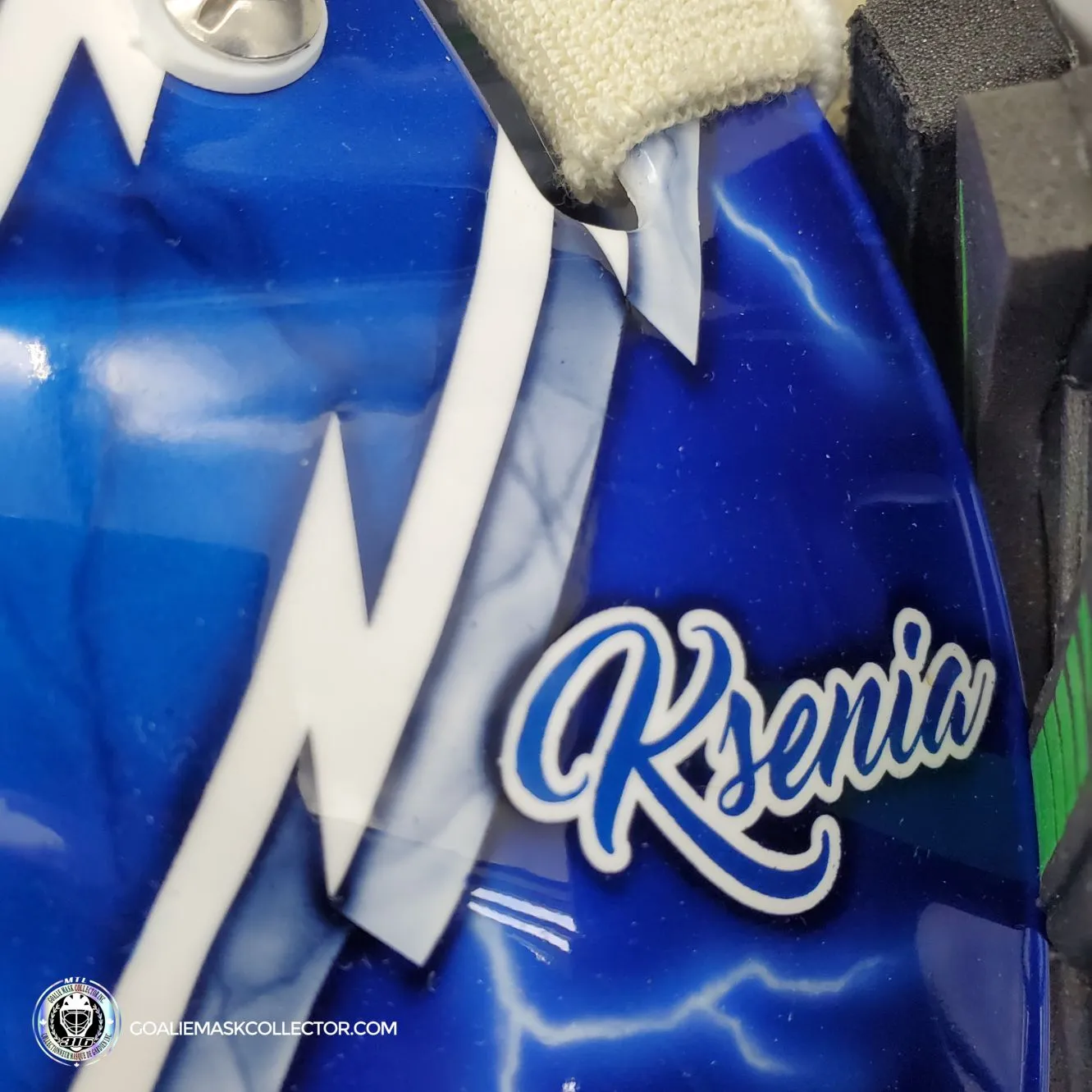 Andrei Vasilevskiy Goalie Mask "Game Ready" Pro Return 2022 Tampa Bay Lightning Sylabrush Painted on Bauer NME ONE Shell AS-02792 - SOLD
