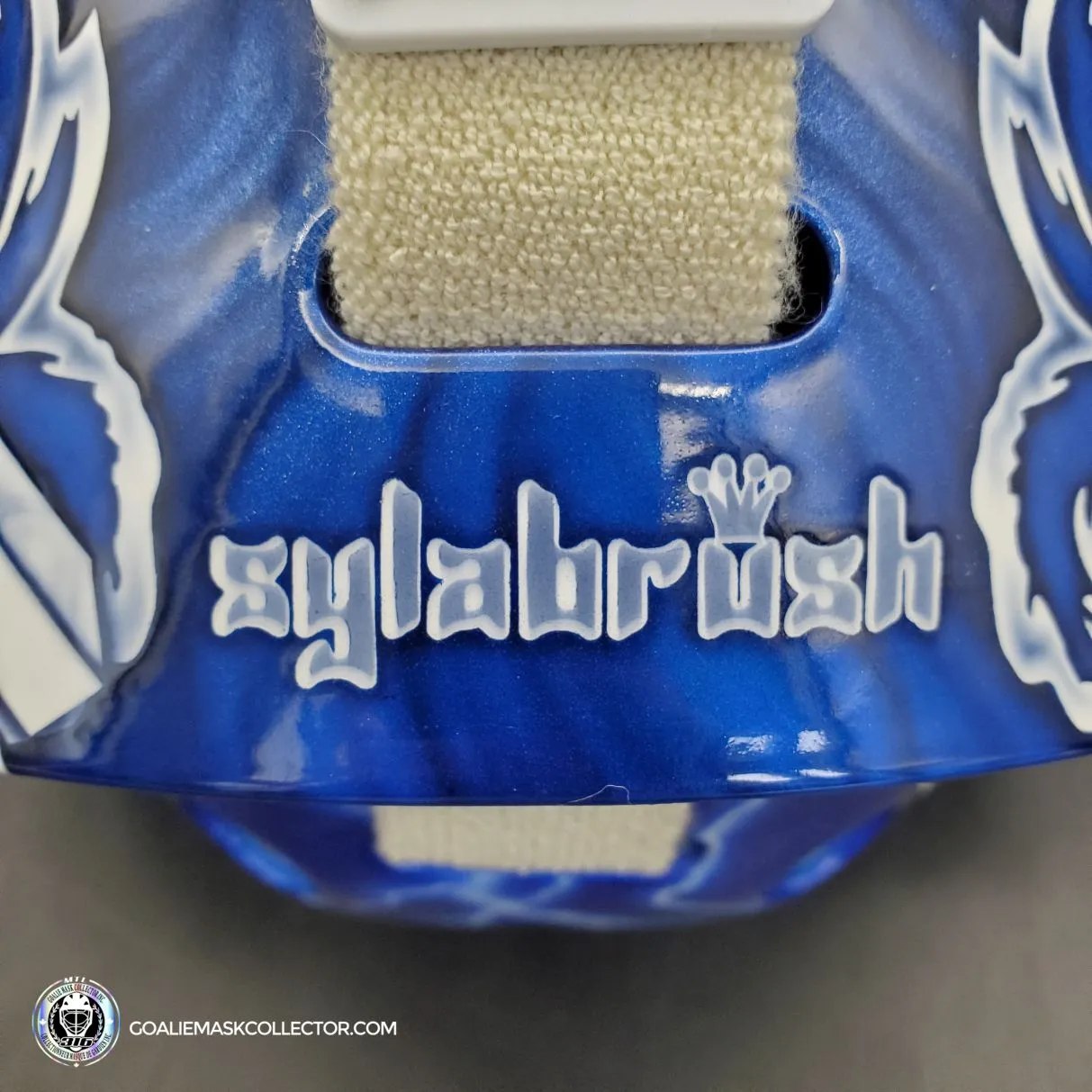 Andrei Vasilevskiy Goalie Mask "Game Ready" Pro Return 2022 Tampa Bay Lightning Sylabrush Painted on Bauer NME ONE Shell AS-02792 - SOLD