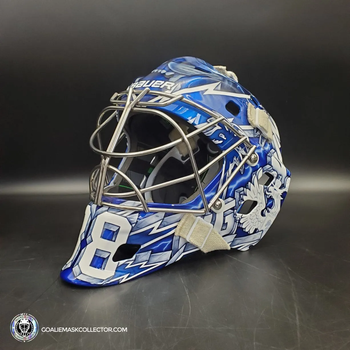 Andrei Vasilevskiy Goalie Mask "Game Ready" Pro Return 2022 Tampa Bay Lightning Sylabrush Painted on Bauer NME ONE Shell AS-02792 - SOLD