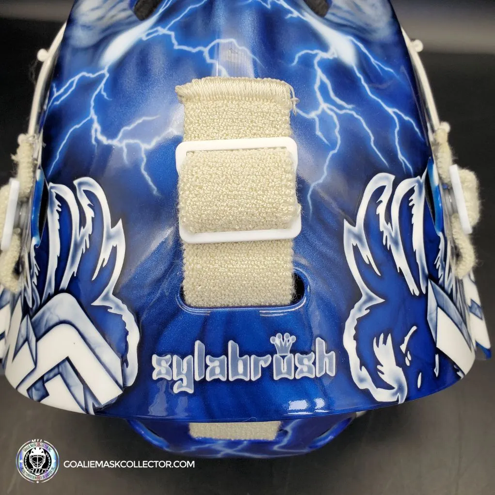 Andrei Vasilevskiy Goalie Mask "Game Ready" Pro Return 2022 Tampa Bay Lightning Sylabrush Painted on Bauer NME ONE Shell AS-02792 - SOLD