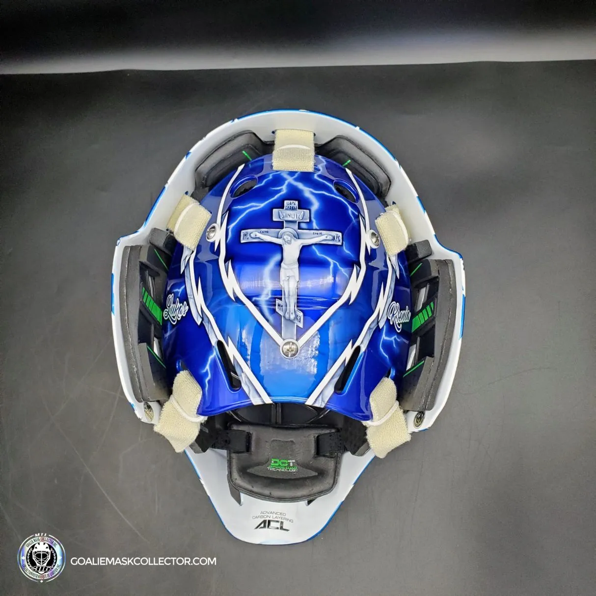 Andrei Vasilevskiy Goalie Mask "Game Ready" Pro Return 2022 Tampa Bay Lightning Sylabrush Painted on Bauer NME ONE Shell AS-02792 - SOLD
