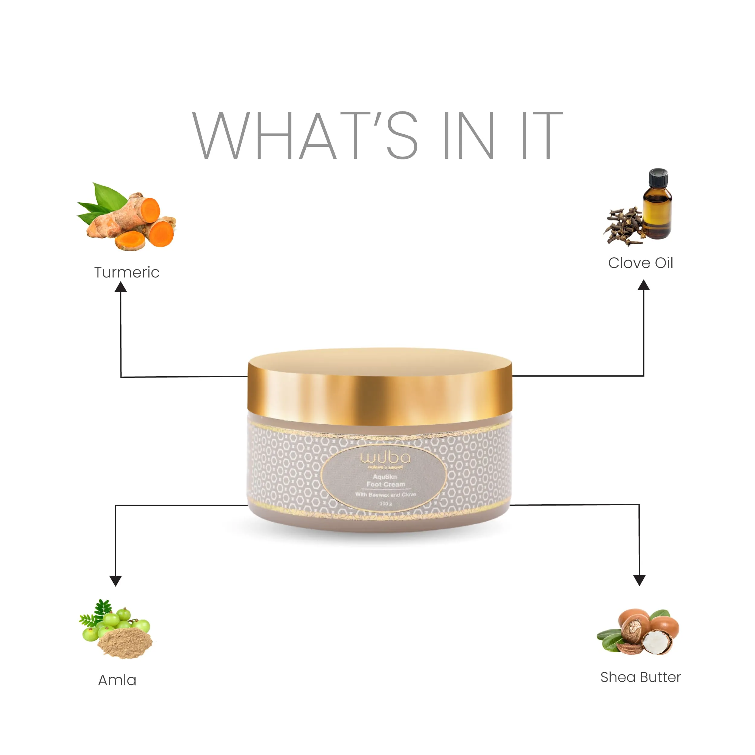 AquSkn FootCream with Beeswax and Clove - 100gm