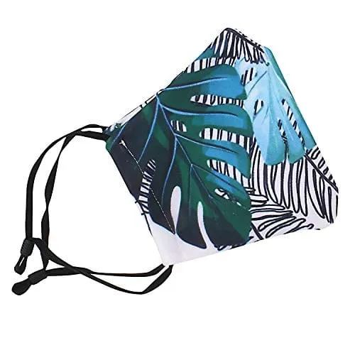 ASA Techmed 2-Piece Cloth Masks for Nose and Mouth Washable Face Covering with 4 Filters