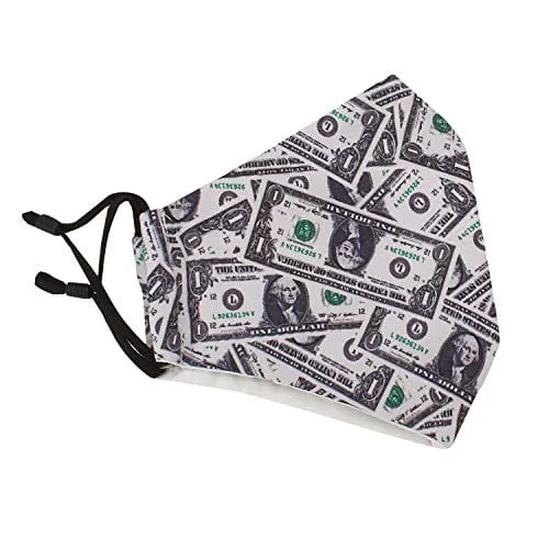 ASA Techmed 2-Piece Cloth Masks for Nose and Mouth Washable Face Covering with 4 Filters