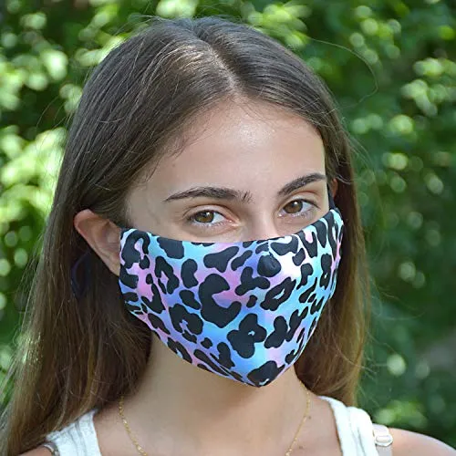 ASA Techmed 2-Piece Cloth Masks for Nose and Mouth Washable Face Covering with 4 Filters