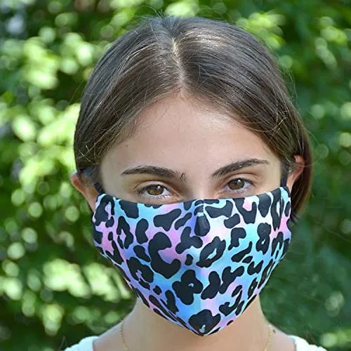 ASA Techmed 2-Piece Cloth Masks for Nose and Mouth Washable Face Covering with 4 Filters
