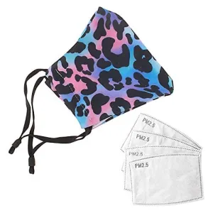 ASA Techmed 2-Piece Cloth Masks for Nose and Mouth Washable Face Covering with 4 Filters