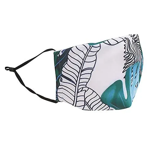 ASA Techmed 2-Piece Cloth Masks for Nose and Mouth Washable Face Covering with 4 Filters