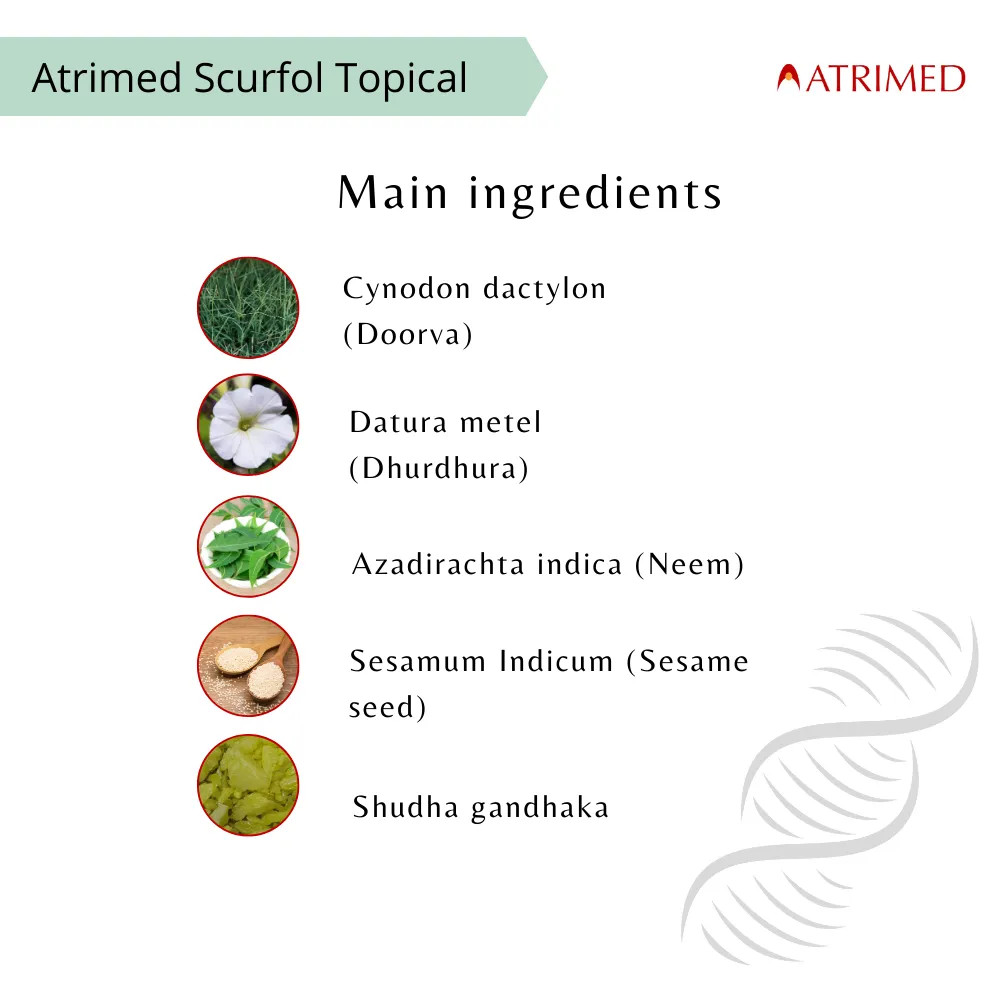 Atrimed Scurfol Anti-Dandruff Shampoo | Pack of 3 | 100ml Each