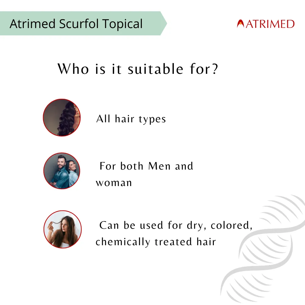 Atrimed Scurfol Anti-Dandruff Shampoo | Pack of 3 | 100ml Each