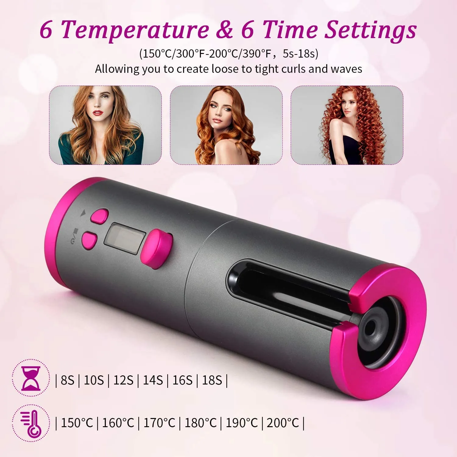 Automatic Wireless Hair Curler