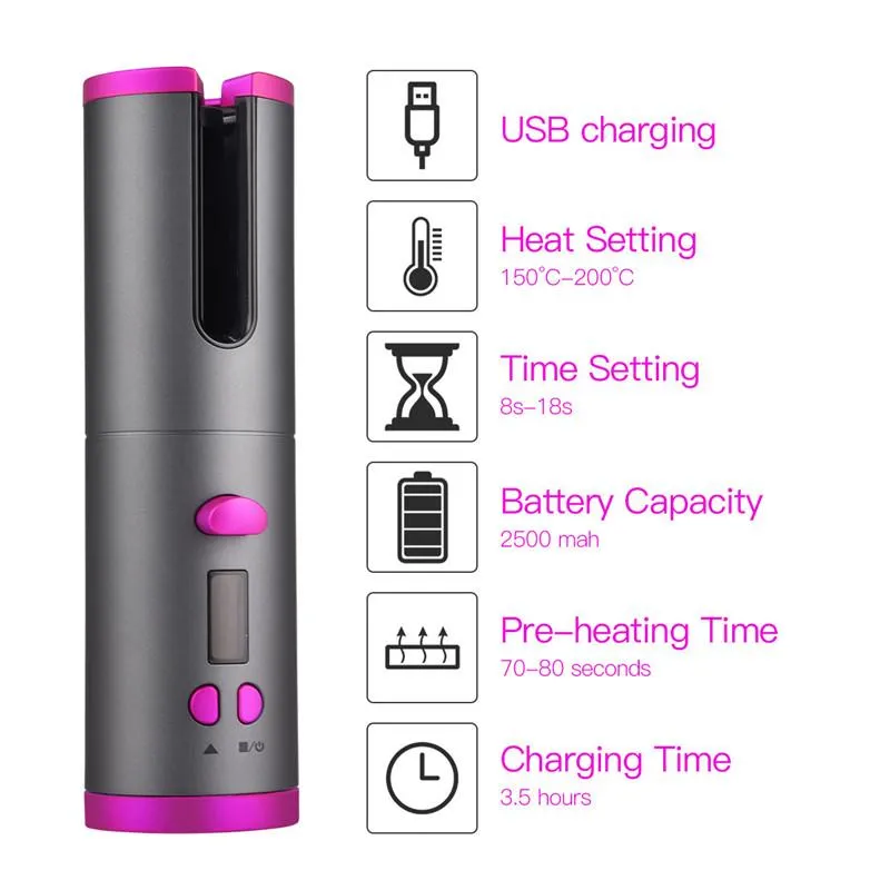Automatic Wireless Hair Curler