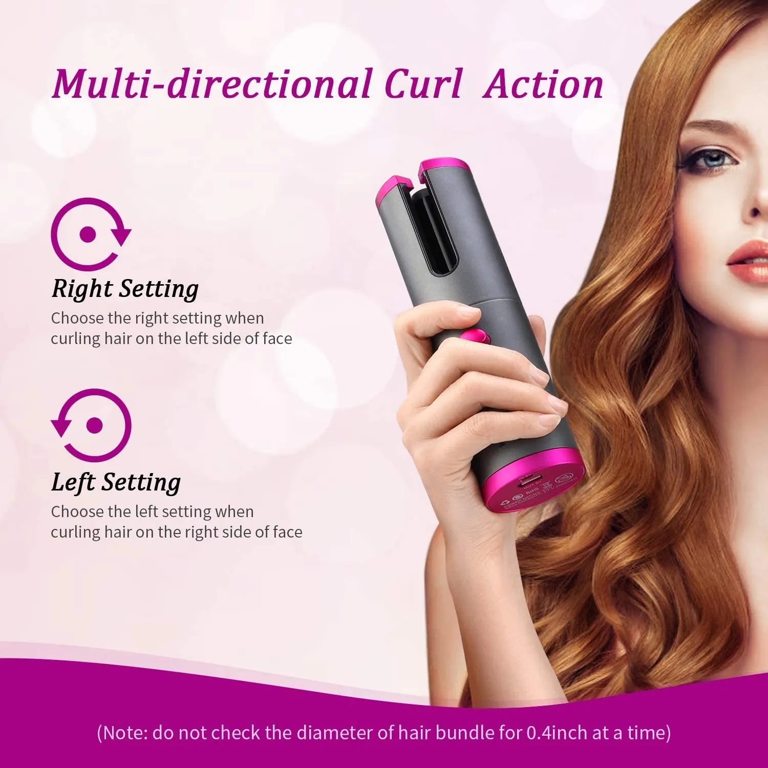 Automatic Wireless Hair Curler