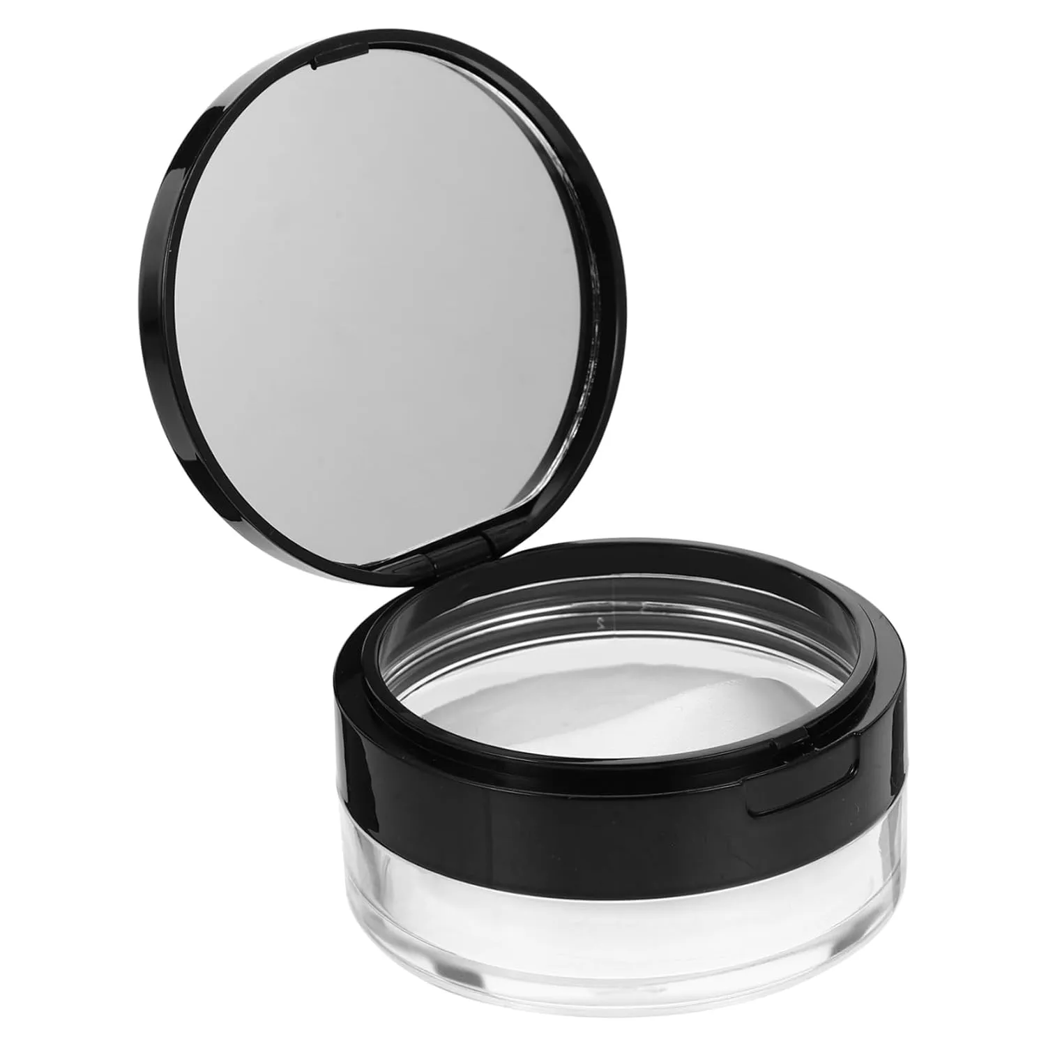Balacoo Container with Lid Loose Powder Puff Holder Makeup Cosmetic Jars Dusting Powder with Puff Powder Case with Puff Small Blusher Boxes Sponges Makeup Cosmetic Case Travel Stereotypes, Size 1