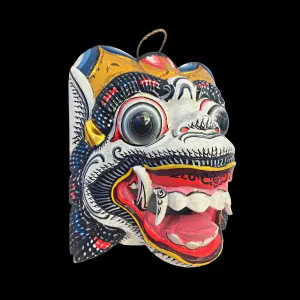 Balinese Mask White Hanuman the Monkey General Wooden Topeng Hand Carved  wood Carving Bali Folk Art Wall art Indonesia