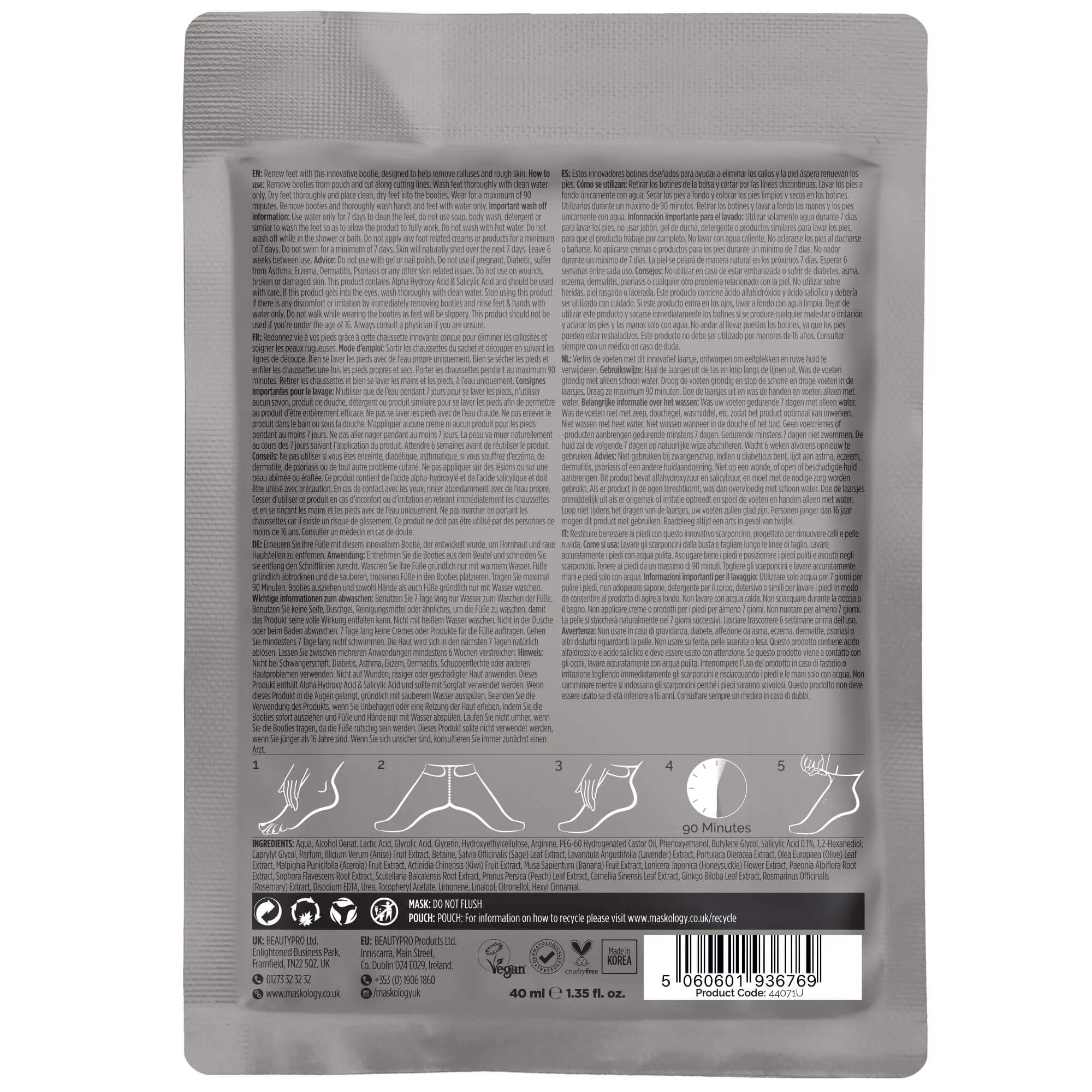 Beauty Pro Foot & Callus Peel Treatment Mask