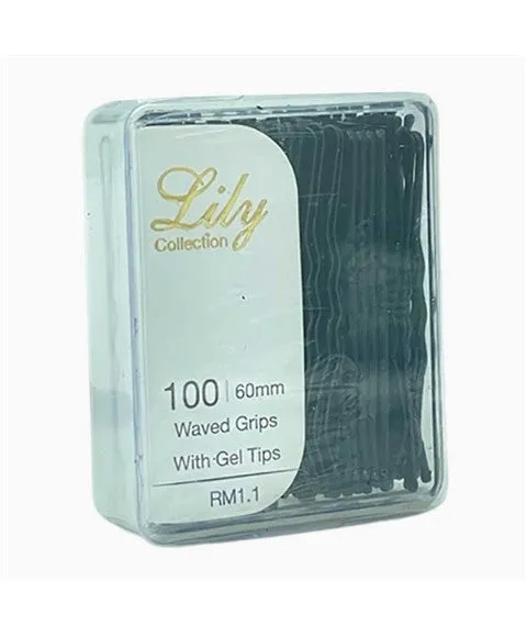Bellissemo Lily Collection Waved Grips With Gel Tips Black RM1 1