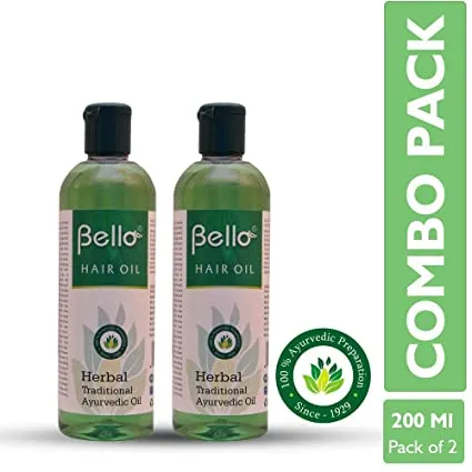 Bello hair Oil | Herbal Traditional Hair Oil | 200 ML Pack of 2