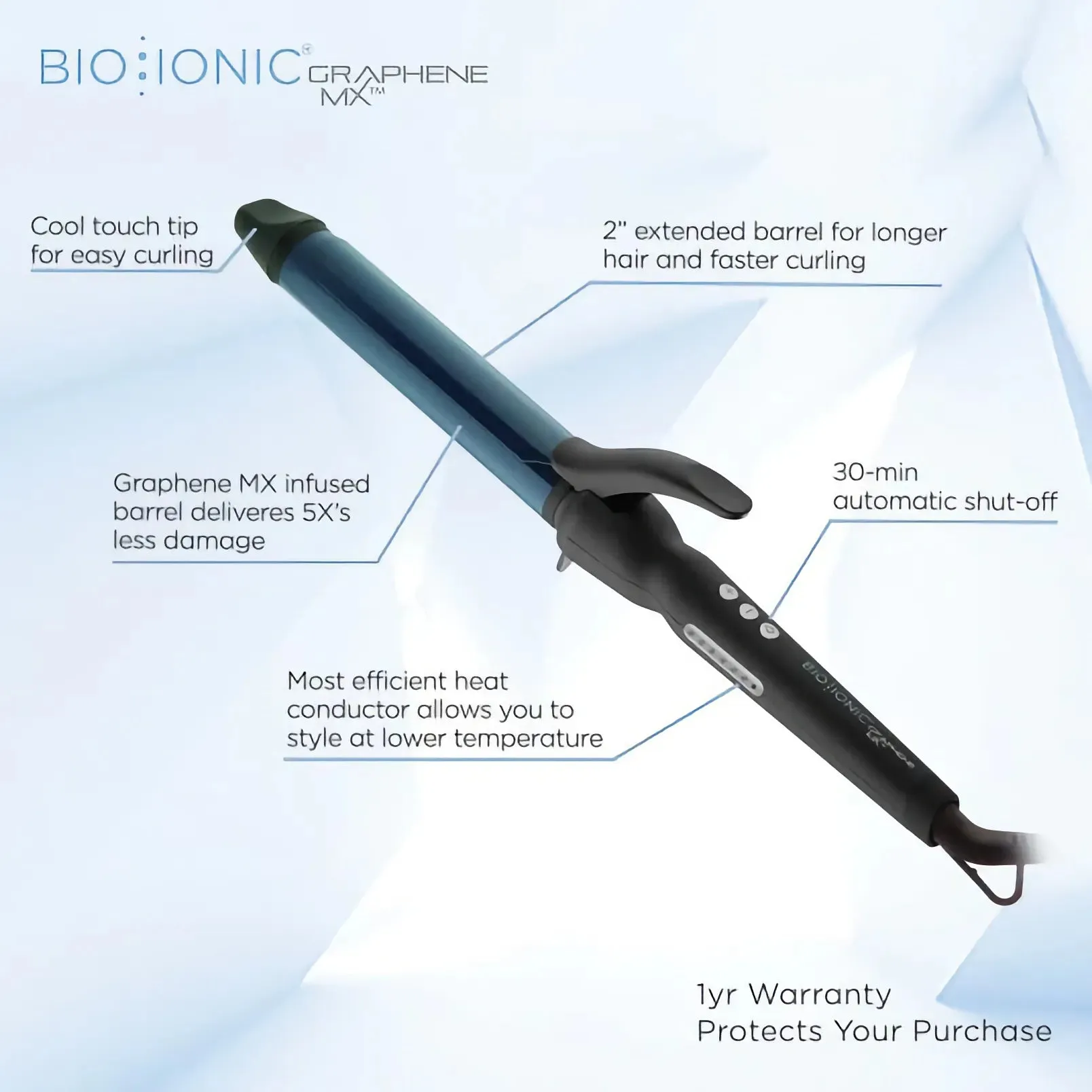 Bio Ionic Graphene MX Curler 1.25"