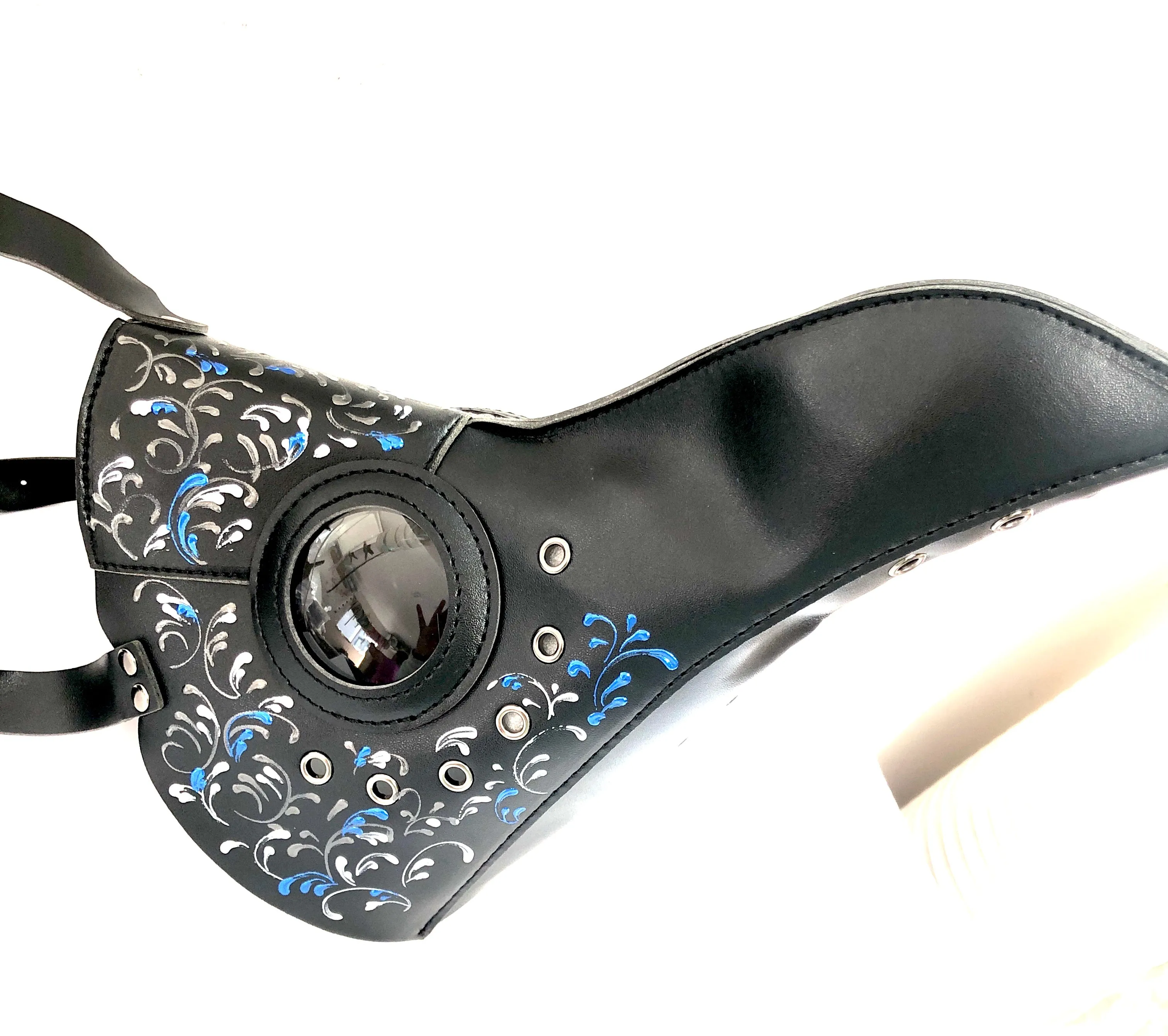 Black Blue Plague Mask