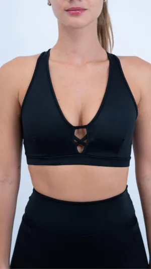 Black Feminine Bra